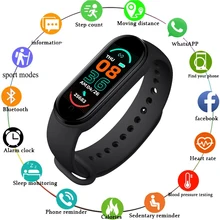 

Band 6 Smart Wristband Fitness tracker Touch Screen Smart Band 6 Amoled HeartRate Monitor 125mAh Bluetooth 5.0 For Xiaomi Mi