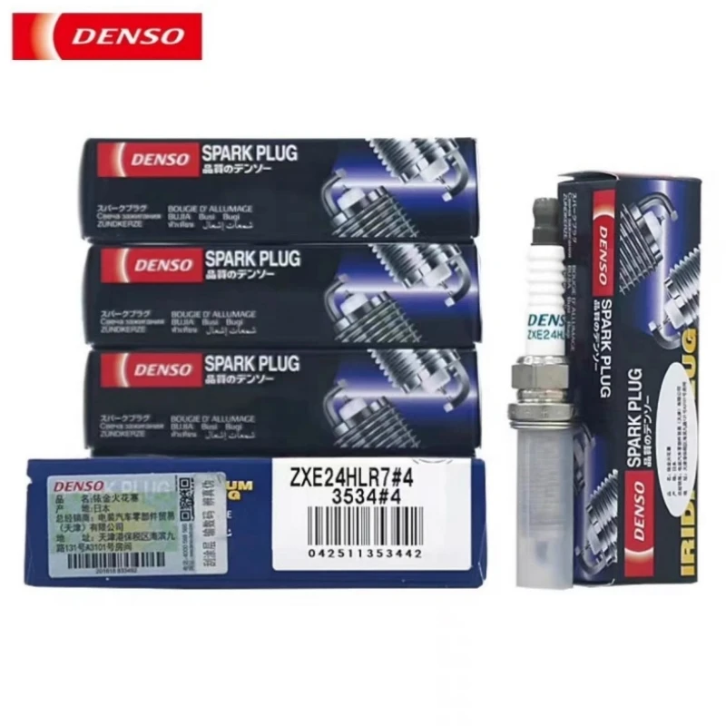 6PCS DENSO ZXE24HLR7 3534 Iridium Platinum Spark Plug For