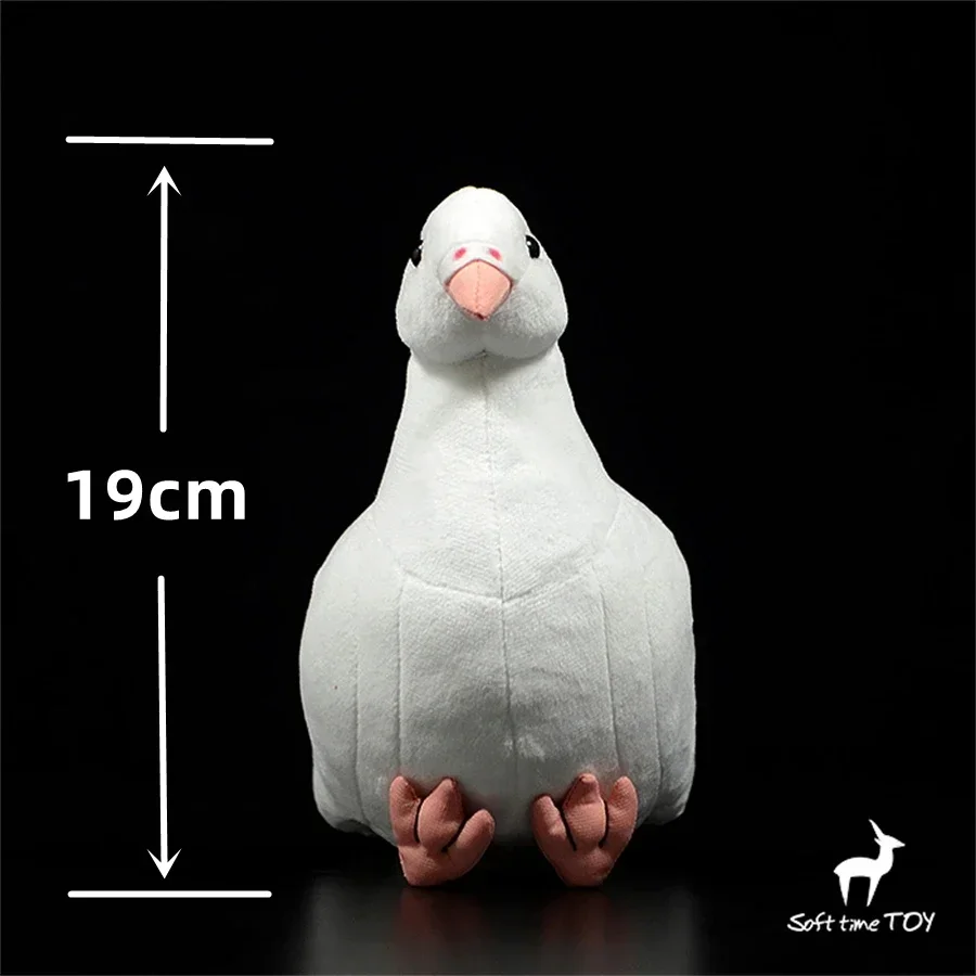 Peace Dove Toy High Fidelity Pigeon Plushie White Pigeon Peluche Lifelike Stuffed Animals Simulation Doll Kawai Toy Gifts Kids 2
