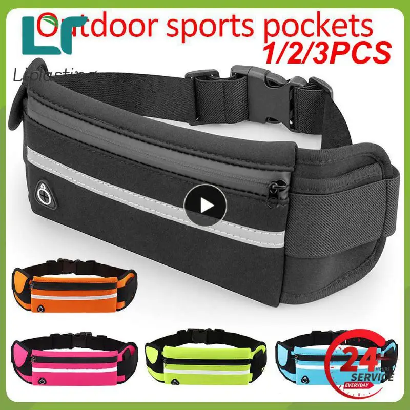 

1/2/3PCS Running Waist Bag Gym Fanny Outdoor Belt Bag Mobile Phone Pack for Men Women Running Jogging Run Pouch Hydration