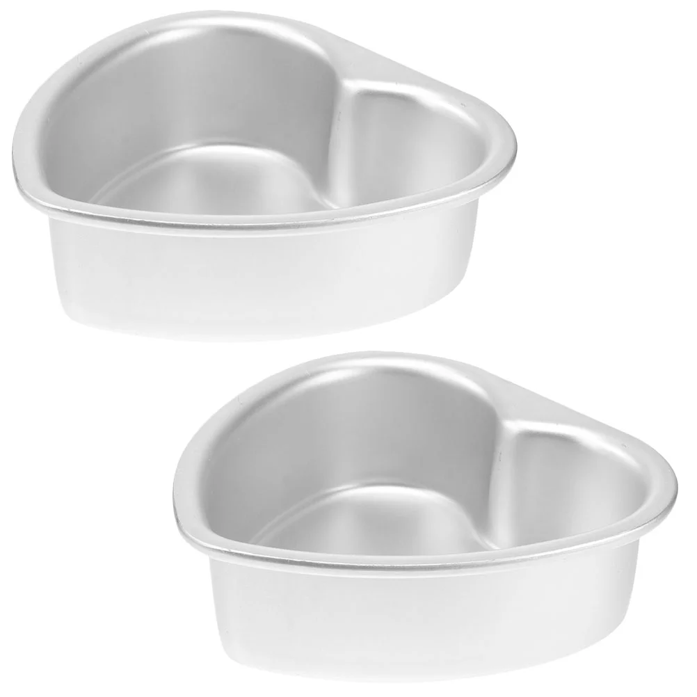 

2 Pcs Heart Cake Mold Baking Molds Pan Pop Loaf Bread Pans for Aluminum Alloy Shaped