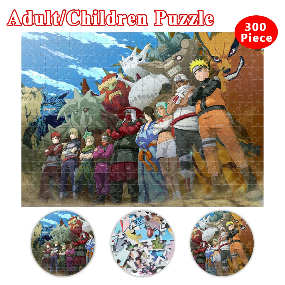 Naruto boruto uzumaki quebra-cabeças 300/500/1000 peças imagem dos desenhos  animados puzzles brinquedos para adultos crianças jogo brinquedos  educativos - AliExpress