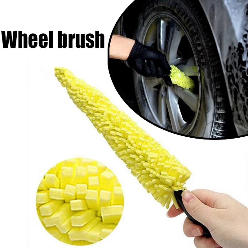 Car Cleaning Brush Effortlessly Clean Your Car Wheels with This Tire Rim Cleaning Tool Tire Shine Wheel Cleaner Brushs Sponge