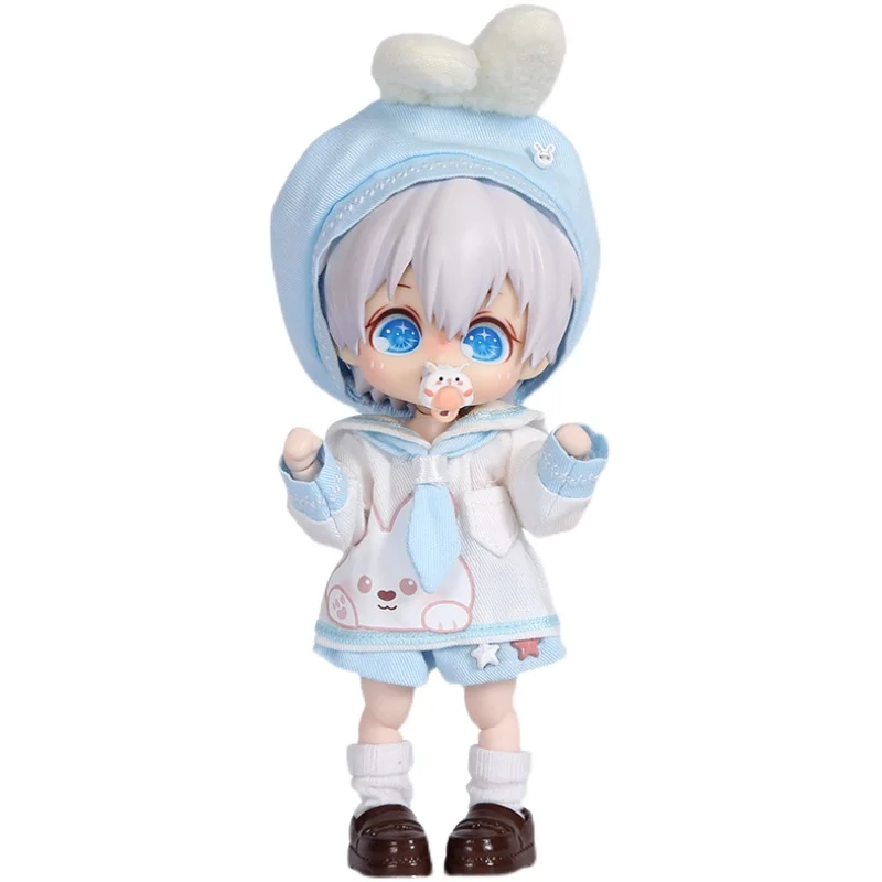 Suki Ob11 Dolls Rabbit Bear Sailor Suit Navy Clothes With Rabbit Ears Hat For Nendoroids Obitsu11 Molly Ymy Gsc 1/12 Bjd Doll 5