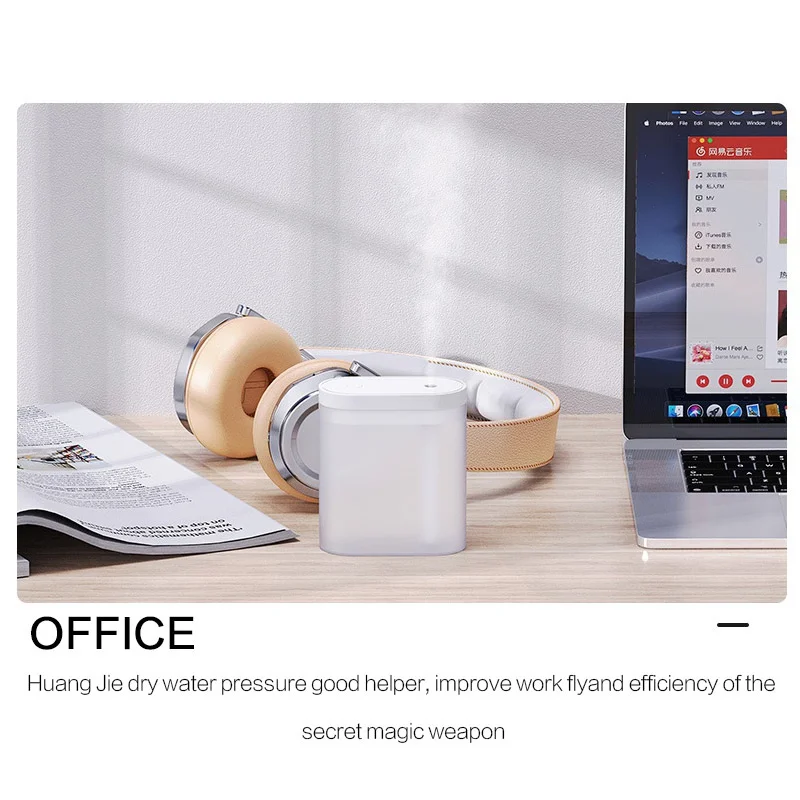 280ML USB 차량용 가습기 초음파 에센셜 오일 디퓨저 아로마 정화기 LED 야간 조명