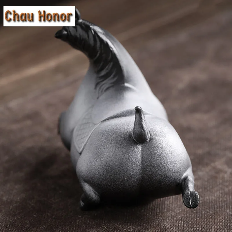 Chinese Style Fat Horse Ceramics Statue Figurines Modern Art Home Decorations Room Bookshelf TV Cabinet Decor Animal Ornament