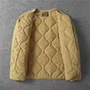 Amekaji Cotton Jacket Men Retro Solid Color Thermal Coat Autumn Winter Quilting Thickened Liner Casual Loose Crewneck Homme Tops 5