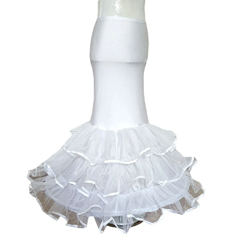 Diameter 75 cm 1 Hoop Petticoat with 3 Tulle Tiers Underskirt For Mermaid Wedding Dresses  Bridal Gown Accessories Crinoline