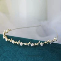 Fashion Vintage Advanced Alloy Pearl Flower Hairband for Women Girls Elegant Korean Hair Hoops Headband  Accessories