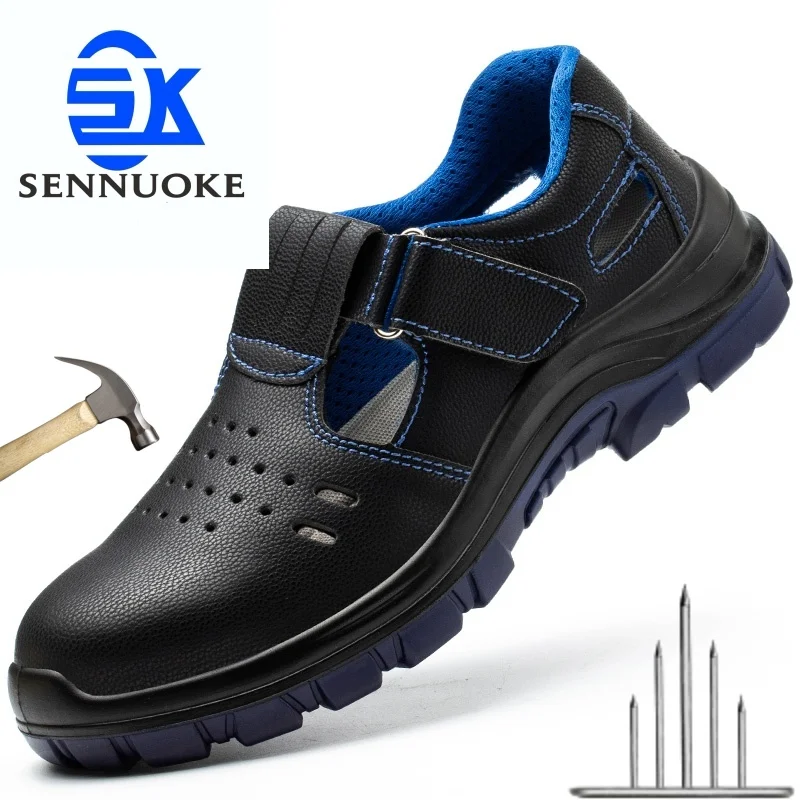 

Safety Shoes Men Work Shoes Lightweight Soft Steel Toes Sneakers Free Shipping Industria Protection for the Feet Safety Tennis