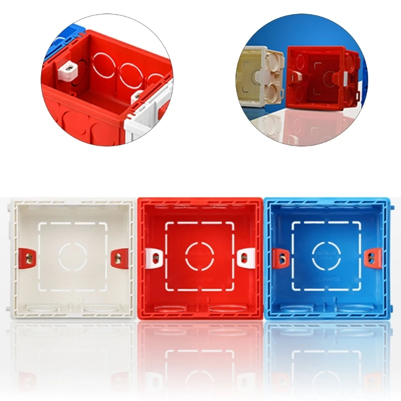Dustproof PVC Wall Switch Socket Box Type 86 Mounting Back Box Wall ...