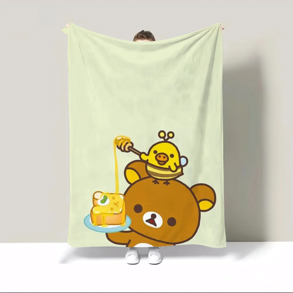 Rilakkumas Cotton Blanket King Size Custom Blankets & Throws Fluffy Plaid Interior for Home Microfiber Bedding Beach Towel Throw 4