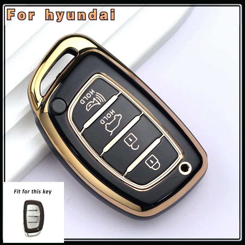 

4 Buttons Key Case TPU Car Key Cover Shell Fob for Hyundai Tucson Santa Fe Rena Sonata Elantra Creta Ix35 Ix45 I10 I30 I40