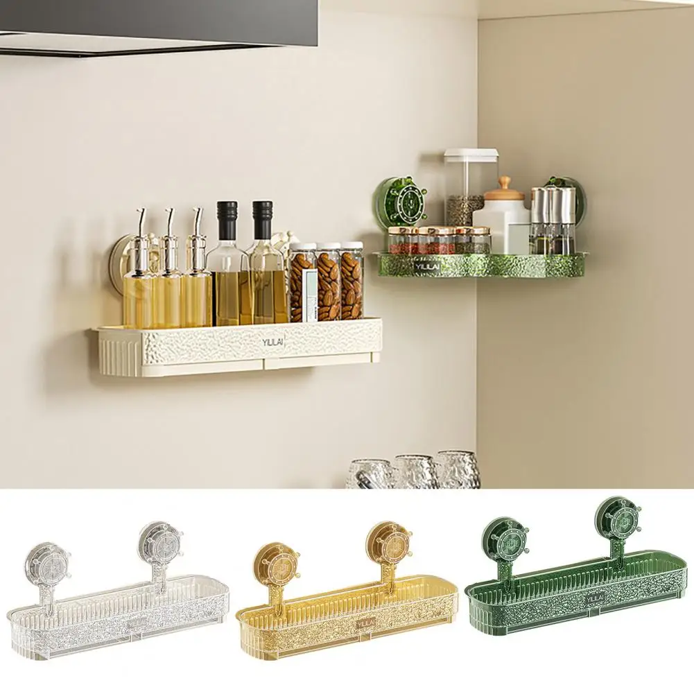 

Strong Load-bearing Rack Multi-functional Bathroom Storage Rack Hanging Basket Shelf with Strong Suction Cup for Space-saving