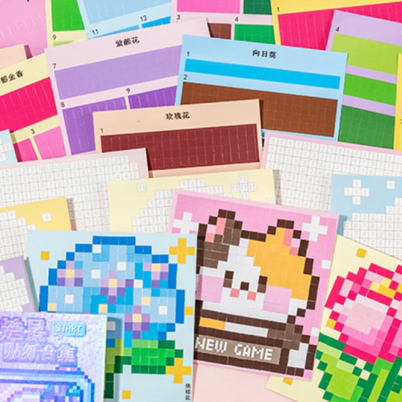 2Style 24pcs/bag Pixel Story Bead Scenery Sticker Book Handbook Material Stickers DIY Photo Frame Scrapbook Notebook Cup Laptop