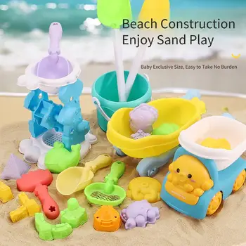 Baby Digging Sand Playing with Sand Playing with Water, Hourglass Large Shovel Durable Beach Bucket, Small Tool Beach Toy Set 1