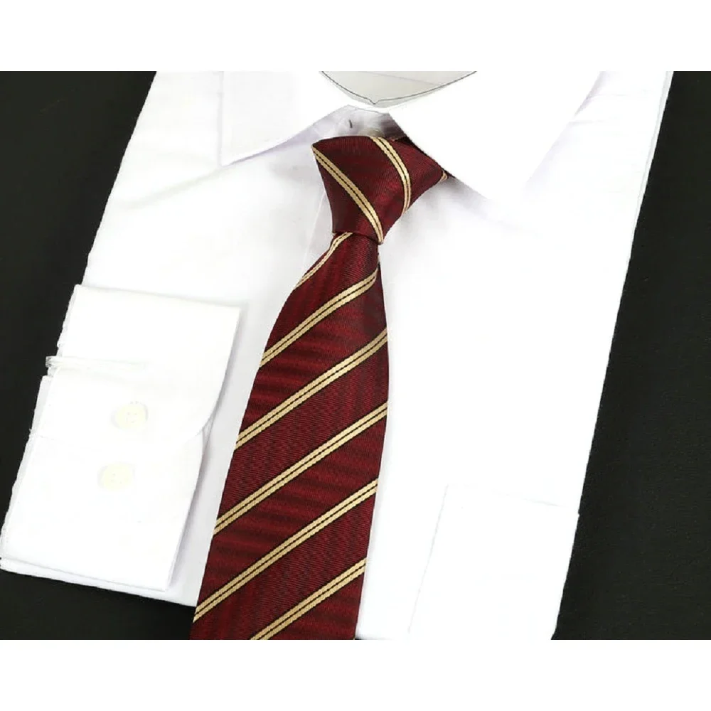 Мужской-100-Шелковый-шейный-платок-Свадебный-деловой-Повседневный-галстук-в-полоску-красный-высокая-плотность-водонепроницаемый