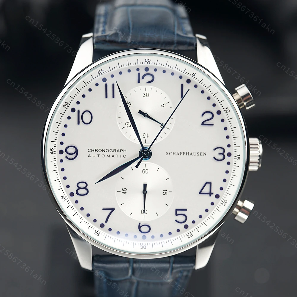 2022 Fashion New Men's Automatic Watch 44mm Sapphire Crystal Glass Stainless Steel Leather Strap Sports Leisure Waterproof