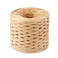 200/400M Raffia Paper Ribbon DIY Craft Raffia Straw Yarn for Knitting Crocheting Paper Threads Gift Packing Ribbon Wedding Decor 2