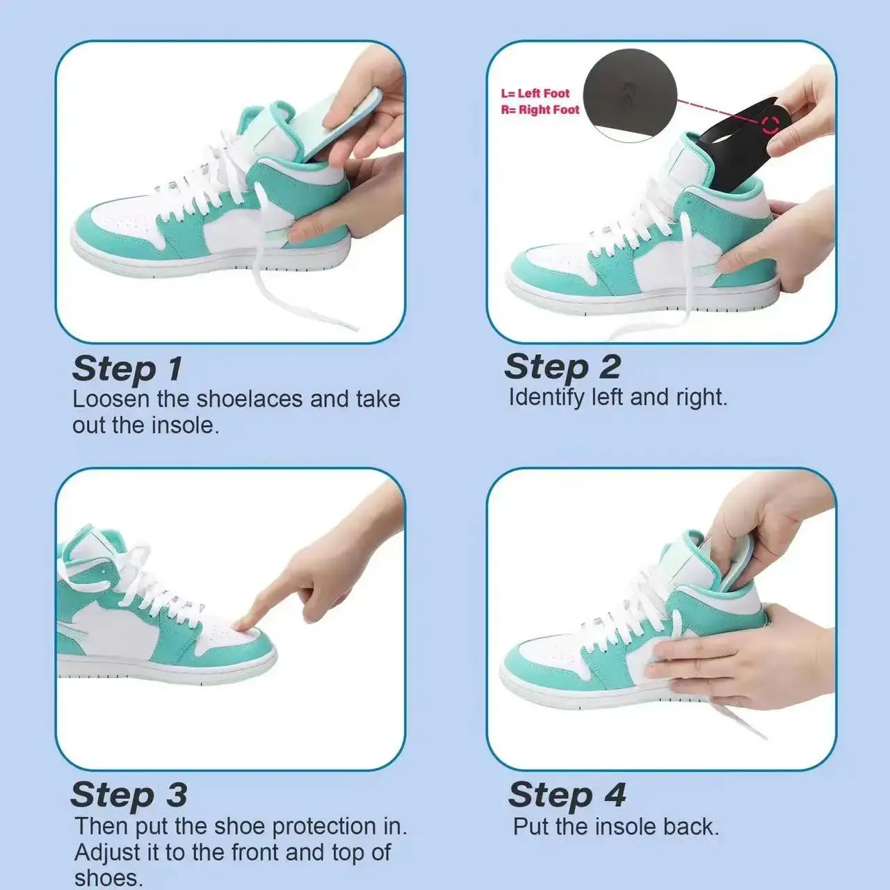10PCS Shoes Head Stretcher Anti-Fold Bending Shield Crack Toe Cap Protector