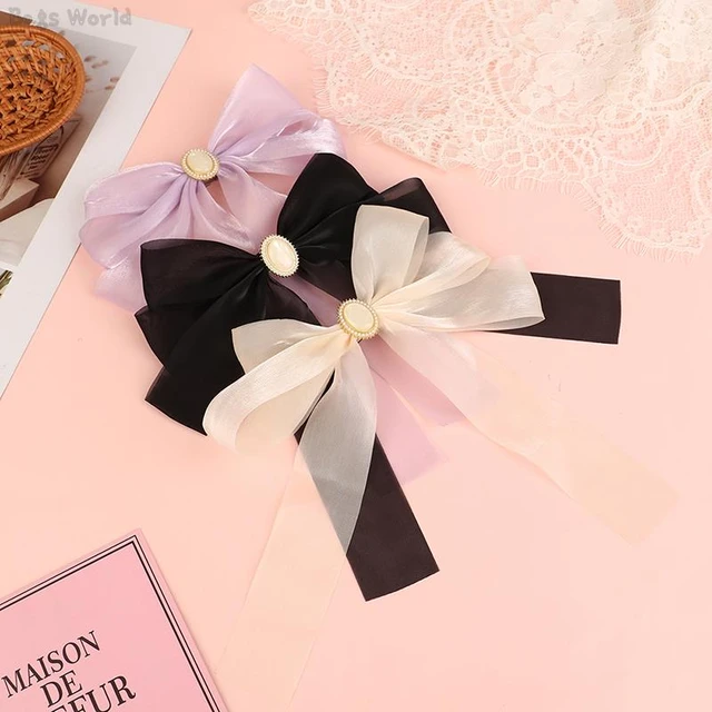 Vintage Black Solid Hair Bow Hairpins Women Elegant Hair Clips Barrettes  Bowknot Hairpin Hair Accessories Girls Hair Barrettes - Hair Grips -  AliExpress