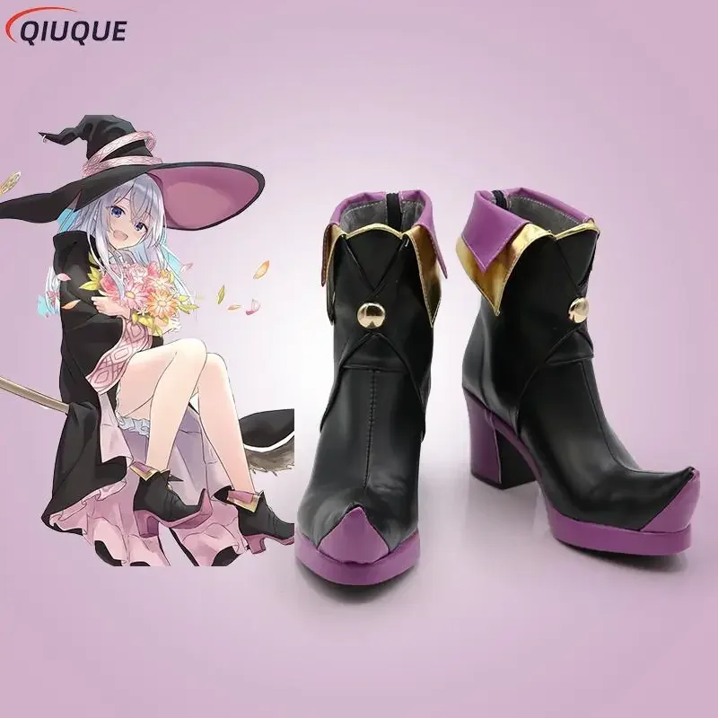 

Anime The Journey of Elaina Cosplay Shoes Wandering Witch Boots Majo No Tabitabi Lovely Halloween Party Accessories