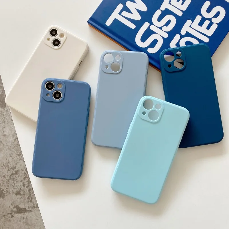 Sleek Ceramic White Liquid Silicone Phone Case - Ultra Thin & Anti-Drop Protection