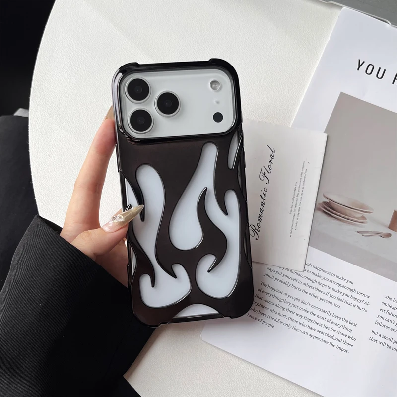 Luxury 3D Flame Pattern Shockproof Slim Phone Case