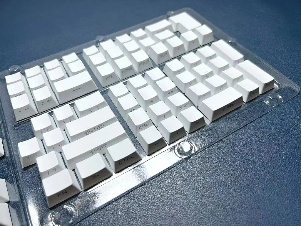 branco, preto, rosa, PBT, infecção por gradiente, teclado mecânico, OEM