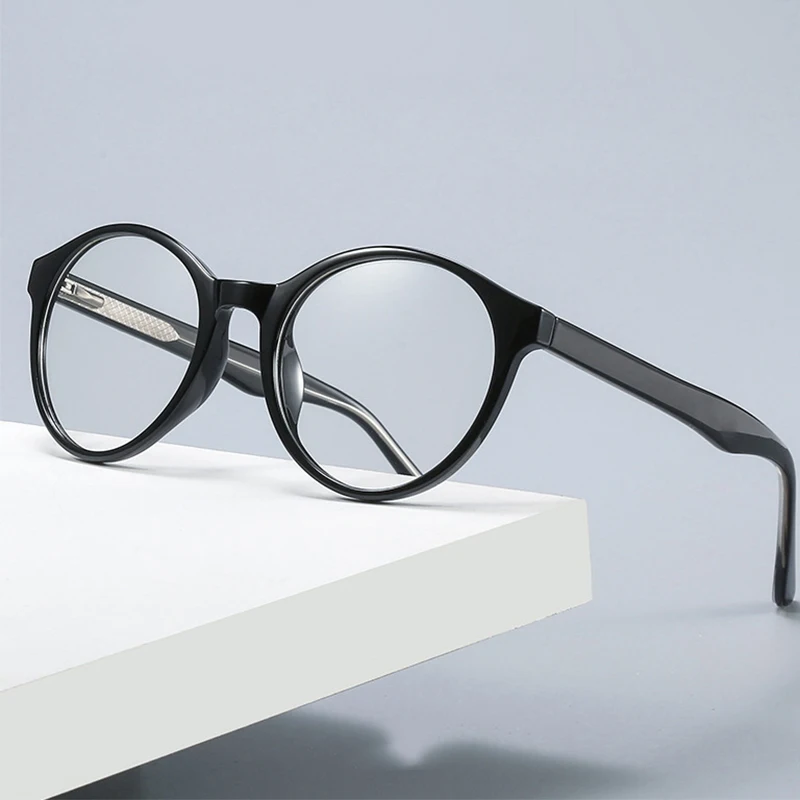 KEYRI 2 Paia Occhiali Anti Luce Blu, Occhiali Da Lettura Anti Luce Blu Con Trasparente Lenti Antiriflesso Per Uomo E Donna Telaio Rotondo Occhiali Per Pc Con Blocco Della Luce Blu (Nero - Foto 5