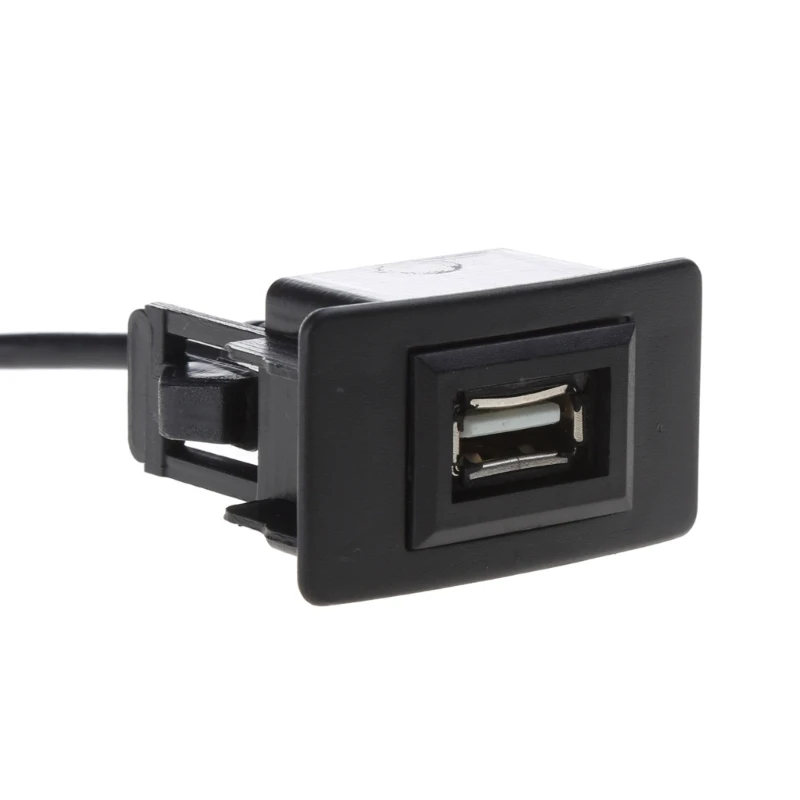 Montaggio a Incasso sul Cruscotto 1M Dell'auto con due Porte USB Cavo di Prolunga del Pannello USB Stereo per Auto da Adattatore per Auto Camion Barca Motocicletta Bici e Applicazioni Marine (1