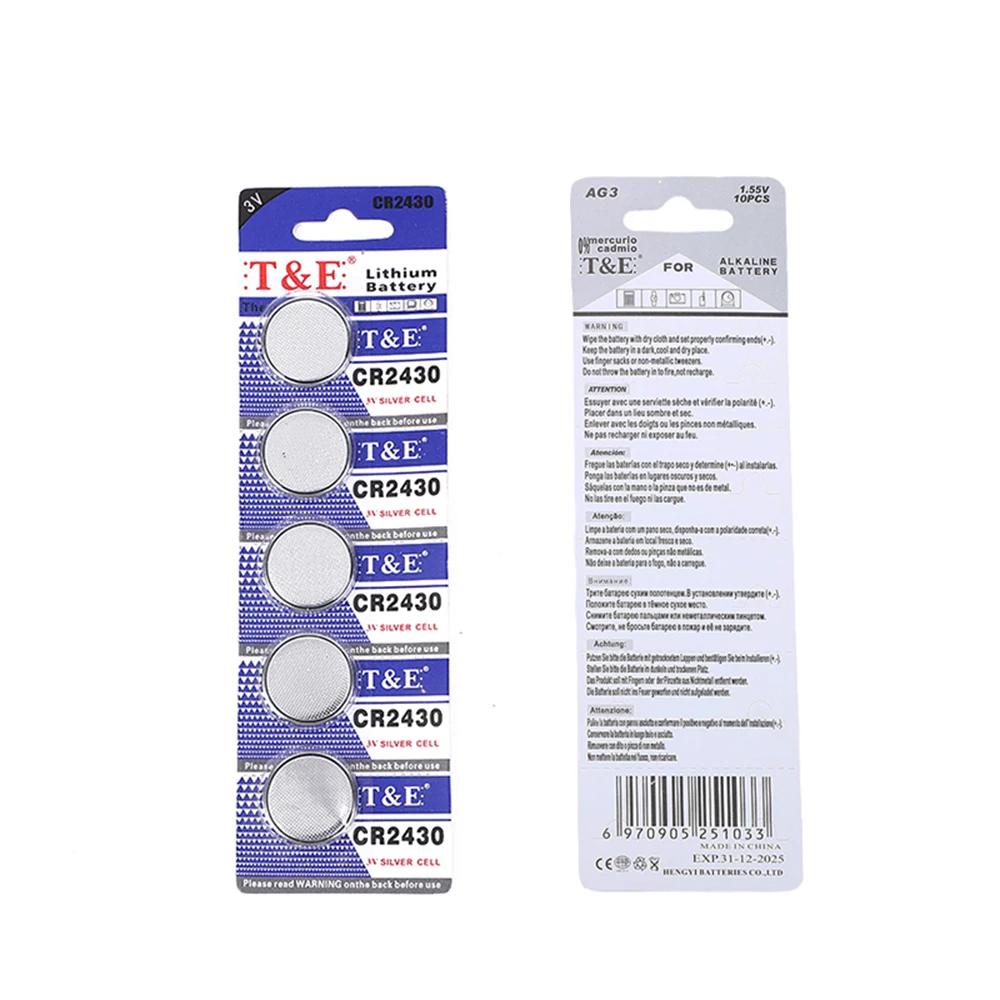 2-50PCS CR2430 3V Lithium Battery CR 2430 DL2430 BR2430 280mAh Button Coin Battery for Key Fob Watch Alarm Clock Remote Control