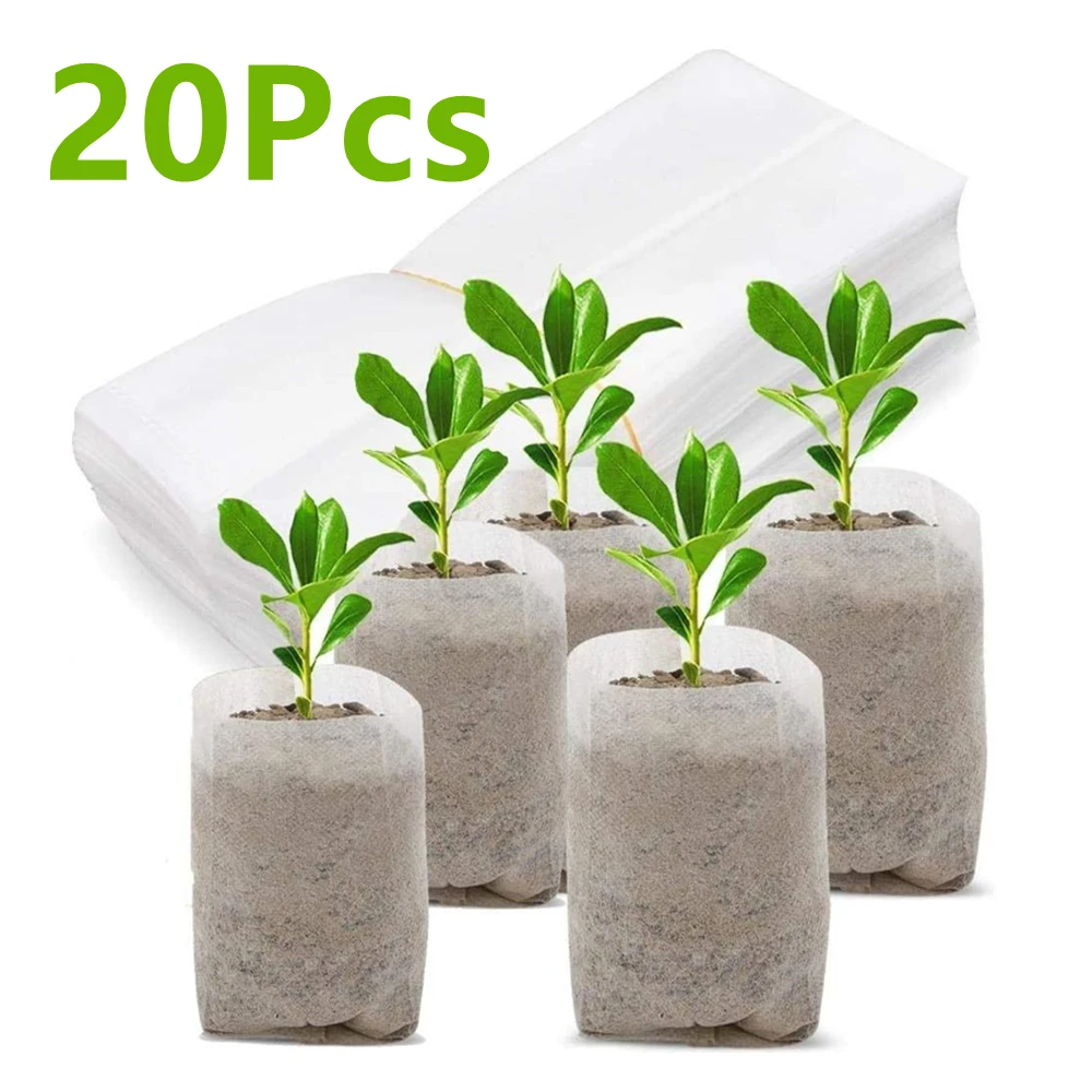 Lot De 100 Sacs De Pépinière Biodégradables Non Tissés - 6x18 Cm, Pour Semis Et Boutures - 4