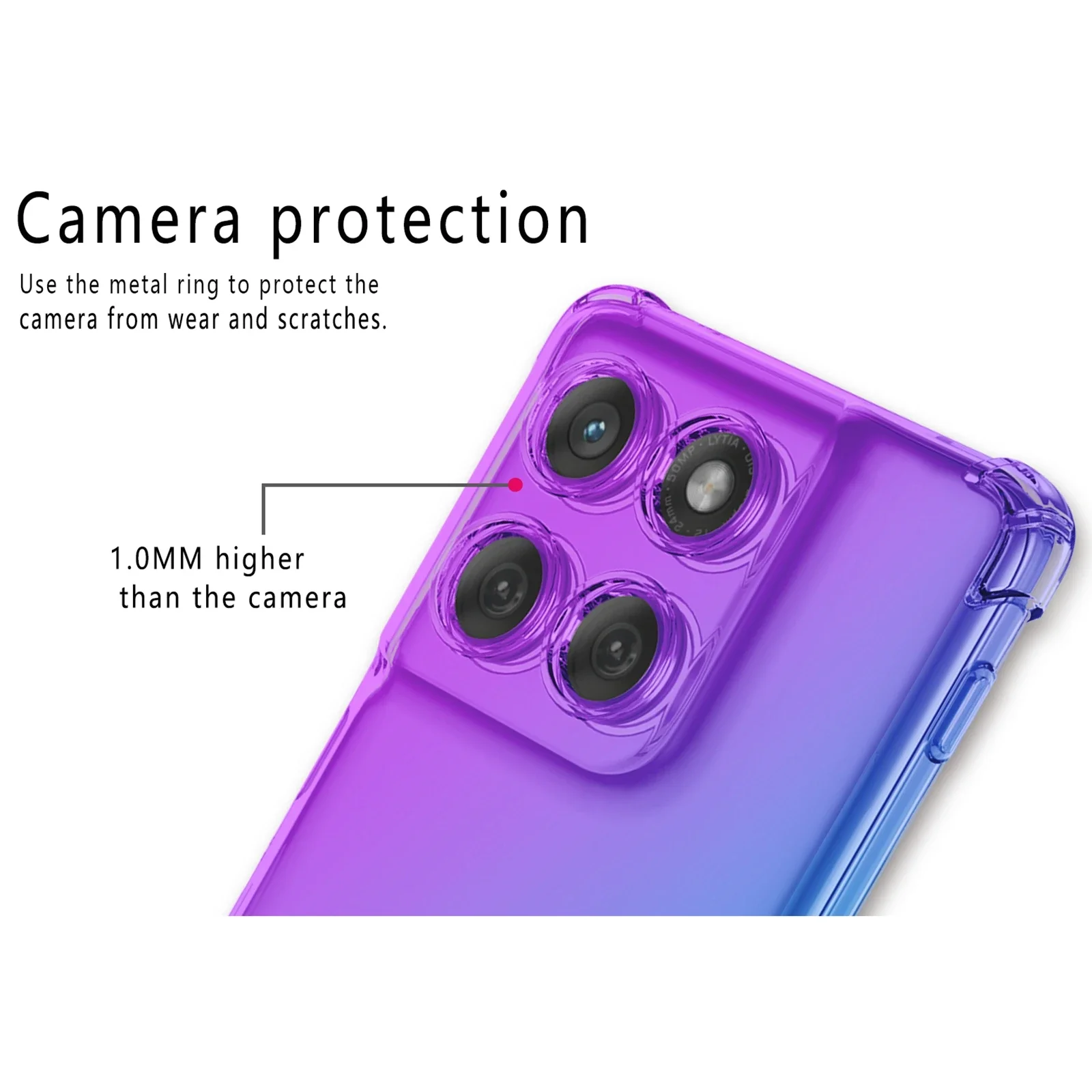 Shockproof Gradient TPU Protective Cover - Four-Corners Design
