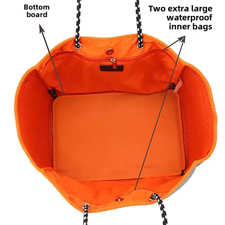 Outdoor Beach Shopping Bag Mother-Child Shoulder Strap Hole Punching Durable Sports Leisure Backpack for Hiking And Travel
