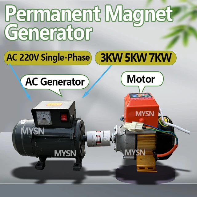 Low Noise 3KW / 5KW / 7KW Generator System 220V 50Hz Single Phase Brushless Alternator 1