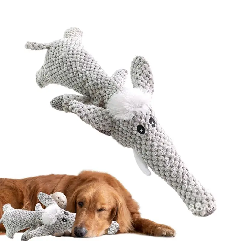 

Dog Rope Toys Squeaky Stuffed Animal Dog Toy Elephant Shape Durable Pet Toys Cute Puppy Toys For Playtime Training Pets