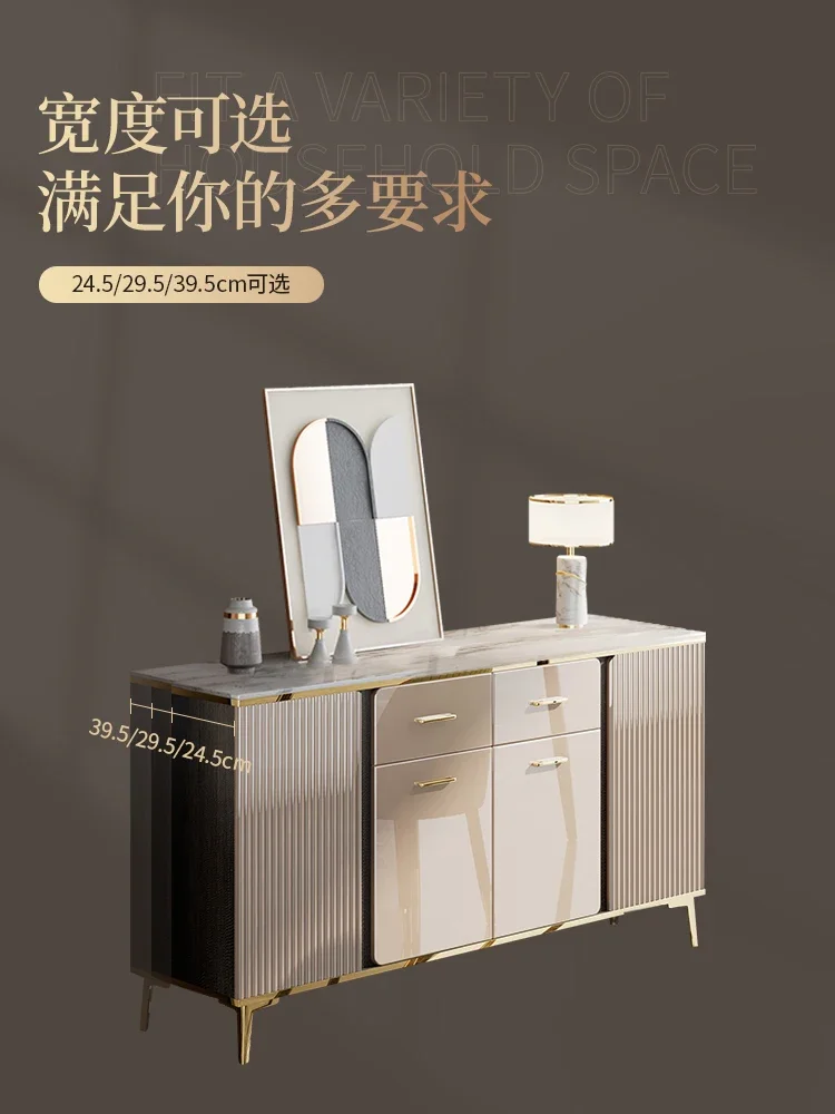 High-end sideboard narrow wine cabinet integrated with wall-mounted Italian landing luxury modern simple ins small cabinet