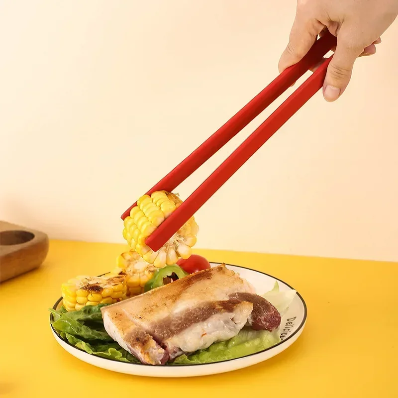 Bread Tools Food Kitchen Tongs Kitchens Accessories BBQ Salad Non-slip Tableware Silicone Household Use Gadgets Dining Bar Home