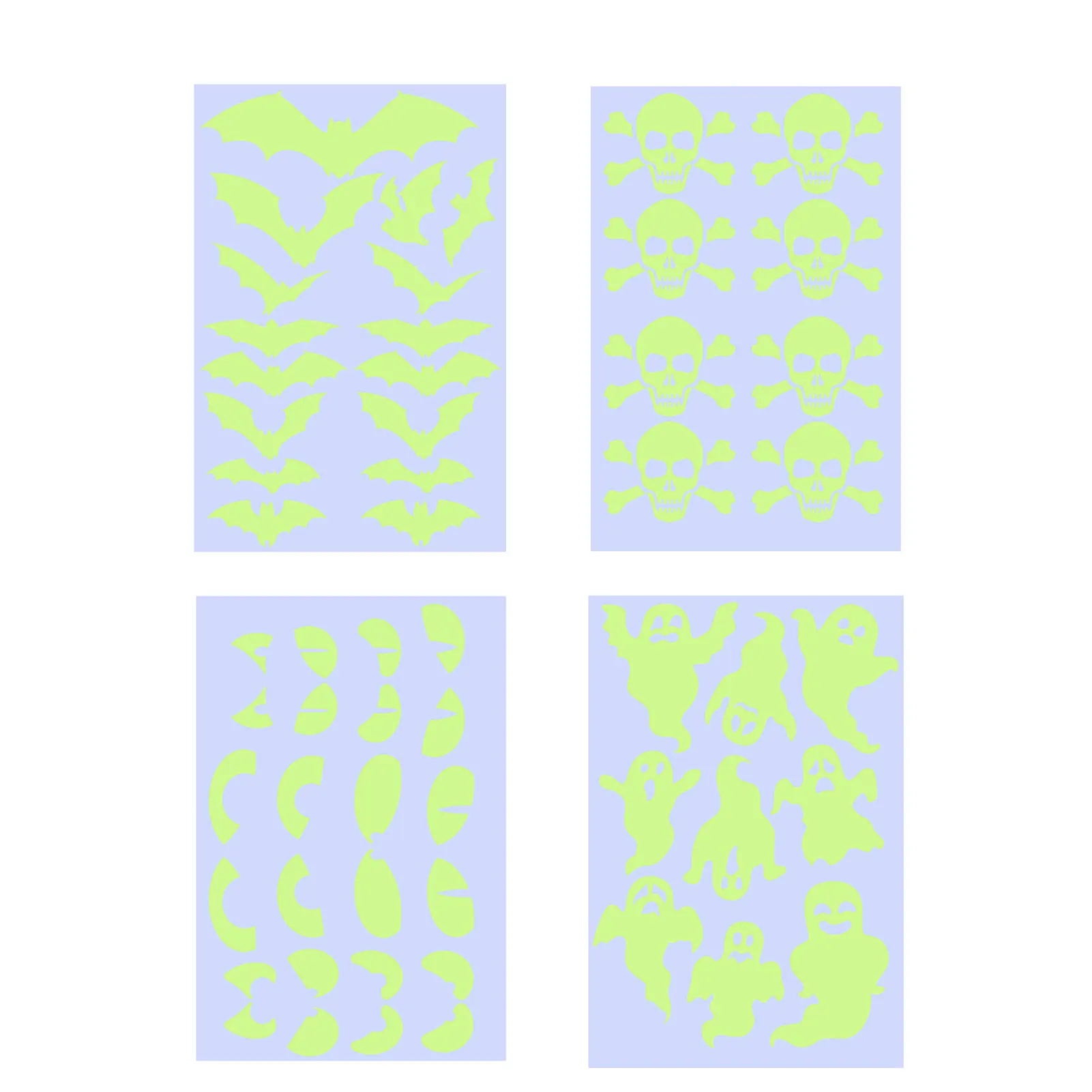 Halloween Luminous Wall Decals Glowing In The Dark Eyes Window Sticker For Halloween Decoration For Home Party Supplies