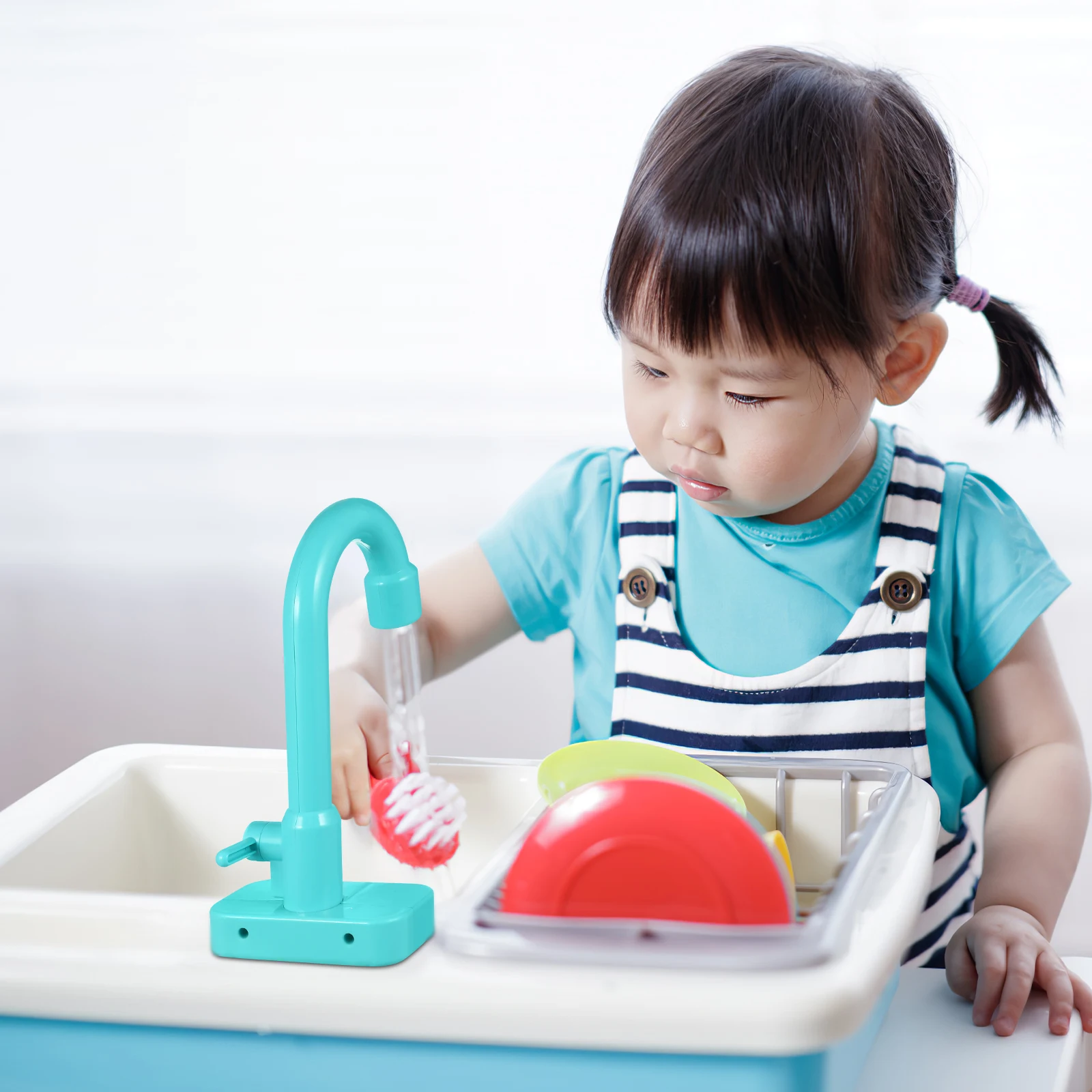Kitchen Sink Faucet Replacement Accessories for Kids Pretend Play Sinks with Running Water Faucet Toy Play Kitchen Accessories 4
