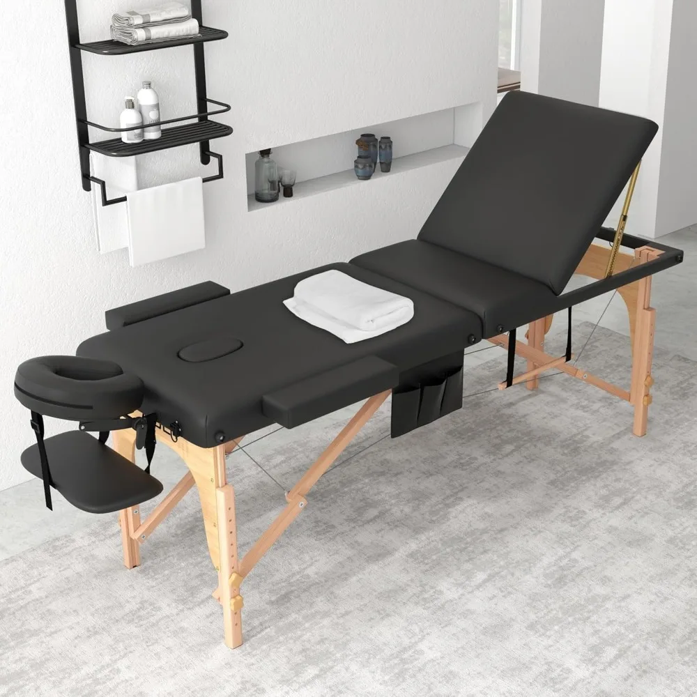 Portable Wooden Massage Table for Facial Spa and Eyelash Extensions