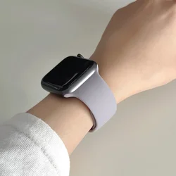 Silicone Sport Band for Apple Watch - Versatile and Durable Strap Accessory (Light purple 59)