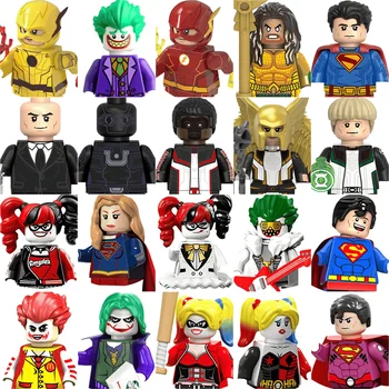 building block toys Superhero Superman The Flash Batman Mini Dolls children's brick toys Kid party gift puzzle games