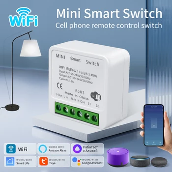 16A 20A Tuya สมาร์ท WiFi โมดูลสวิทช์ RF433Mhz Breaker รีเลย์ 2-way Control Alexa Google Home smart Life APP รีโมทคอนโทรล 1