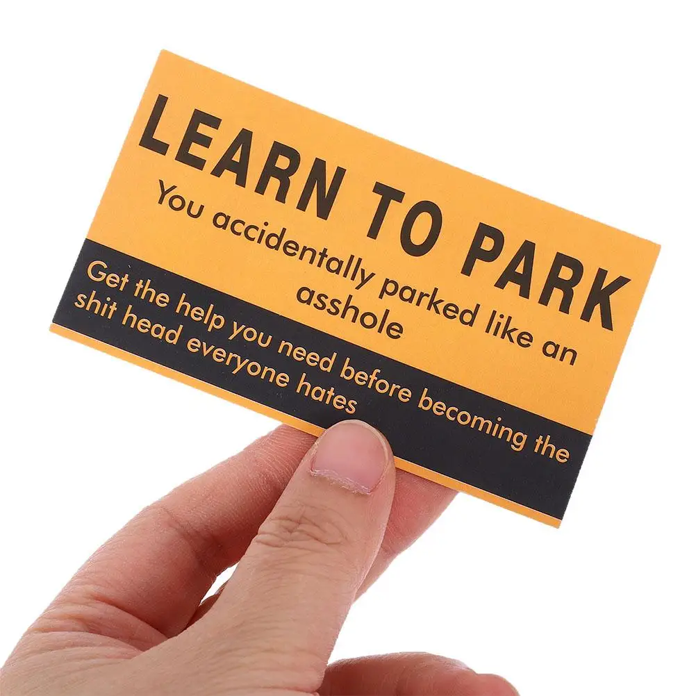 50Pcs Parking Violation Card Joke Tickets Funny Bad Stickers Temporary Sticker Cards bad Cards with Multi Reasons Parking Jokes