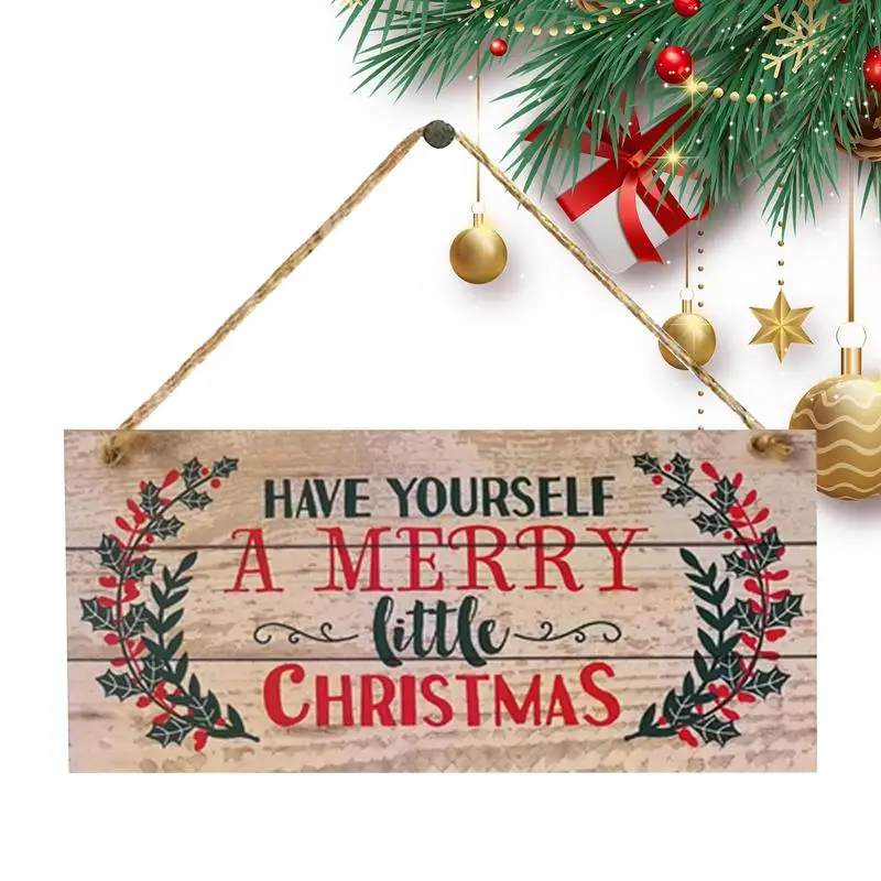 

Приветственная дверная вешалка, деревянные декоративные рождественские украшения для дверей, новогодние деревянные знаки, подвесные украшения