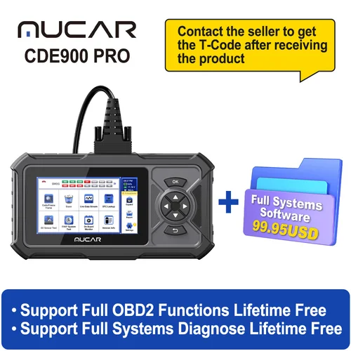 MUCAR CDE900/CDE900 Pro OBD2 스캐너 2+32G 자동 자동차 진단 도구 자동차 OBD 스캐너 도구 코드 리더 5 "터치 스크린 무료 업데이트 11