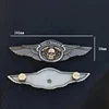 Harley-davidson brass flying wing insert skull badge shield Leather coat cap trim buckle screw fittings 4