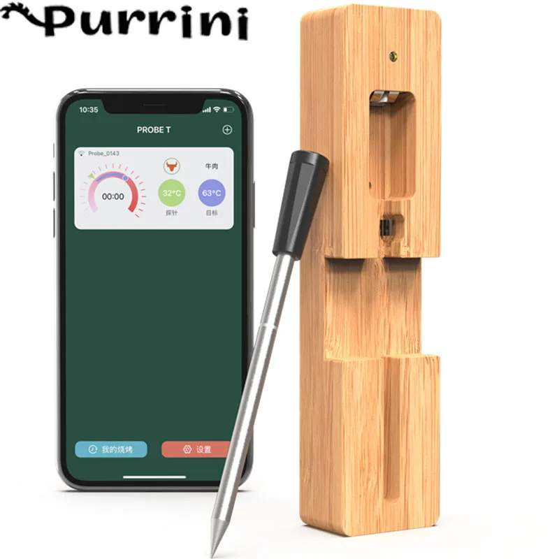 

Smart Meat Thermometer Wireless Digital Bluetooth Barbecue Accessories for Oven Grill BBQ Smoker Rotisserie Kitchen Tool Gift